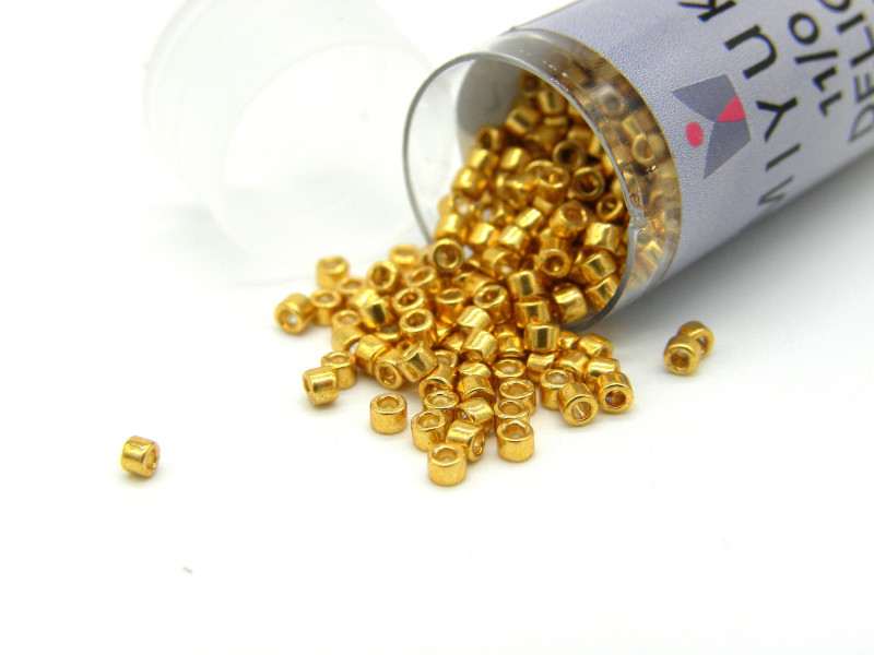 11/0 Miyuki Delica Japanese Seed Bead - Duracoat Galv Gold DB 1832 - 7.2 g Vial