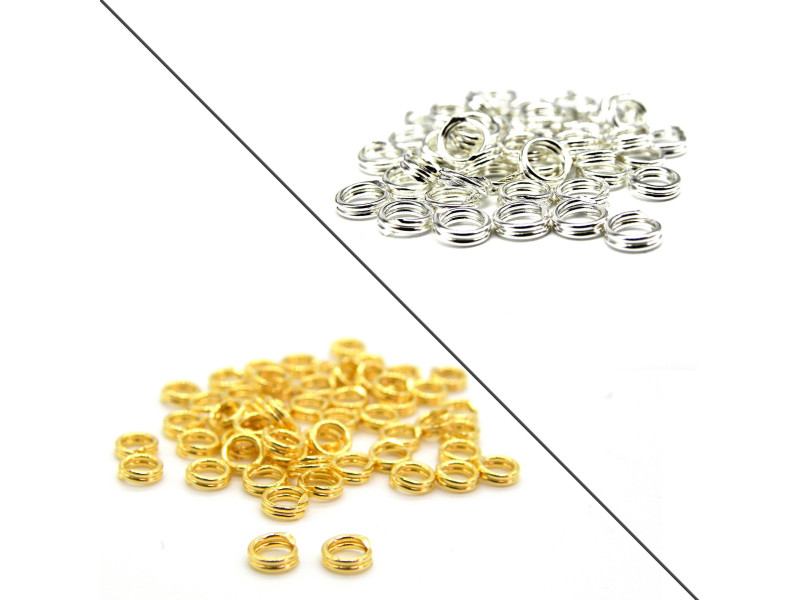 3 mm x 0,5 mm kleine Spaltringe aus Sterlingsilber 925 - Auch als 24K Vergoldet