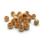 6 mm runde Holzperlen in Juwelierqualität - Natur (40 Perlen)