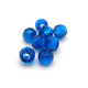 8 mm Large-Hole Round Faceted Fire-polished Czech Glass Beads - Dark Aqua (20 Beads)