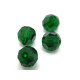 8 mm Tschechische Runde Facettierte Kristallperlen - Medium Emerald Green (6 Stk.)