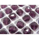 8 mm Tschechische Runde Facettierte Kristallperlen - Amethyst (6 Stk.)