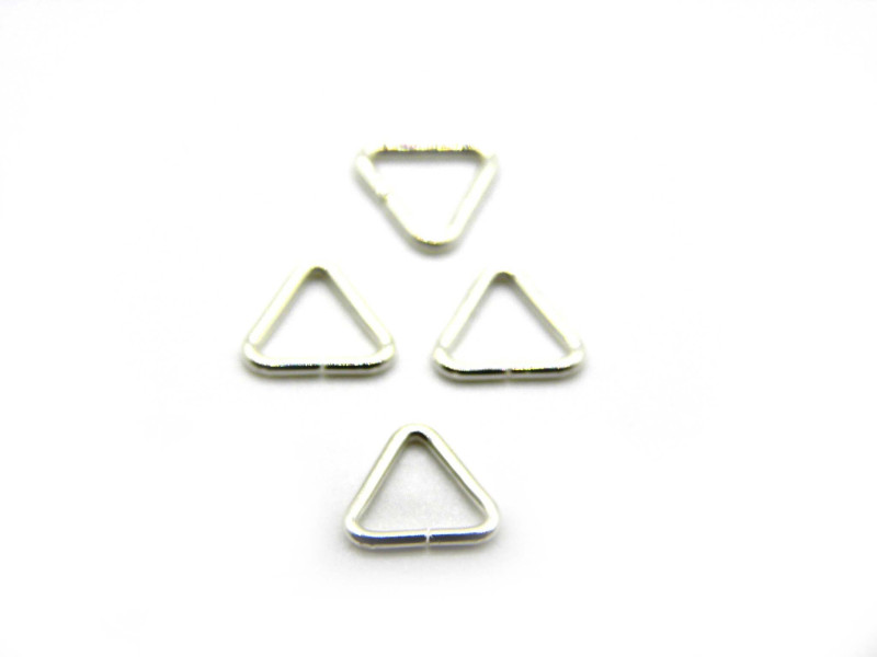 5 x 5 mm kleine Dreiecköse aus Sterling-Silber 925 für Swarovski Anhänger (4 Stk.)