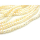 4 x 5 mm Potato-Shaped, Irregular Round Pearls, Freshwater Cultured Pearls - White - 1 Strand or 20 Pearls
