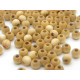4 mm runde Mini-Holzperlen in Juwelierqualität - Natur (30 Perlen)