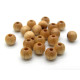 6 mm runde Holzperlen in Juwelierqualität - Natur (40 Perlen)