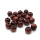 6 mm runde Holzperlen in Juwelierqualität - Kastanienbraun (40 Perlen)