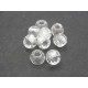 8 mm Large-Hole Round Faceted Fire-polished Czech Glass Beads - Crystal (20 Beads)