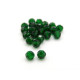 4 mm Czech MC Round Faceted Crystal Beads - Medium Emerald Green (12 Pc.)