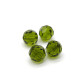 8 mm Tschechische Runde Facettierte Kristallperlen - Olivine Green (6 Stk.)