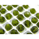 8 mm Tschechische Runde Facettierte Kristallperlen - Olivine Green (6 Stk.)