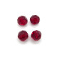 8 mm Tschechische Runde Facettierte Kristallperlen - Siam Red (6 Stk.)