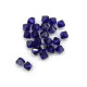 Tschechische geschliffene Glas-Doppelkegelperlen 5 mm - Dark Tanzanite Lila (24 Perlen)