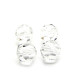 8 mm Tschechische Runde Facettierte Kristallperlen - Cristal - Kristall-Klar (6 Stk.)