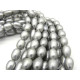 8 x 12 mm - Grade A - Rice-Shaped (Oval) Freshwater Cultured Pearls - Grey (1 Strand with 38 Pearls or 10 Pearls)
