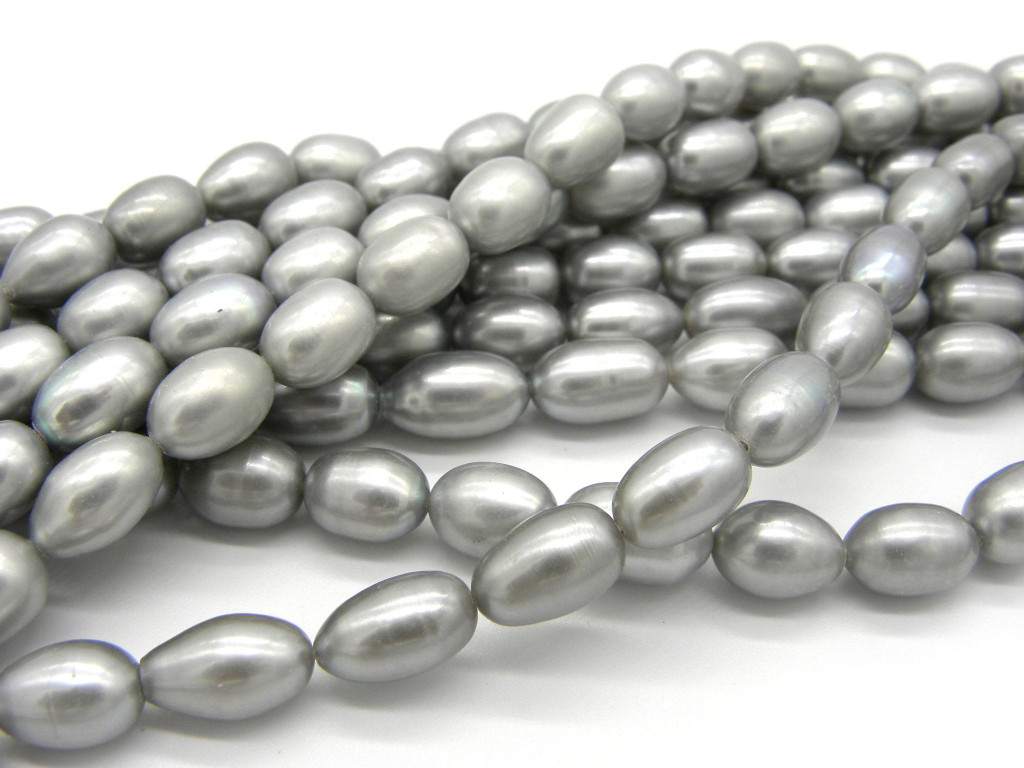 x 12 mm Grade A Rice-Shaped (Oval) Freshwater Cultured Pearls