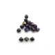 Tschechische geschliffene Glas-Doppelkegelperlen 6 mm - Jet Purple Iris (24 Perlen)