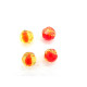 Große runde facettierte MC-Kristallperlen - Fire Opal - 12 Stück