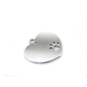 15.5 mm Large 925 Sterling Silver Heart Charm Stam... 15.5 mm Large 925 Sterling Silver Heart Charm Stam...
