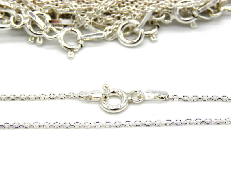 Feingliedrige Ankerketten-Armband aus Sterling-Silber mit Federringverschluss - 14 cm