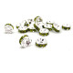 8 mm Silver-Plated Round Rhinestone Spacers, Rhinestone Rondelles, Strass Rondelles- Various Colours - 10 pc