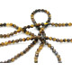 Runde facettierte Tigerauge-Mini-Perlen, winzige geschliffene Edelsteinperlen - 2,5 mm - 1 Strang (180 Perlen)