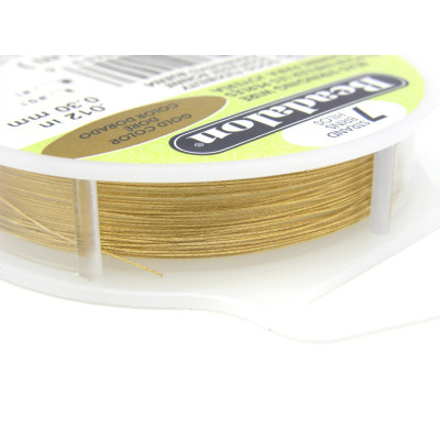 0,30 mm Beadalon 7-Strang Schmuckdraht - 9,2 m - Goldfarben
