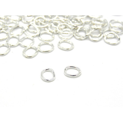4.3 x 3.6 mm (22 GA) High Quality Sterling Silver 925 Small Oval Open Jump Rings - 20 Pc.