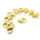Mittelgroße Karabinerverschlüsse aus Edelstahl - 12 mm - Gold -10 Stück