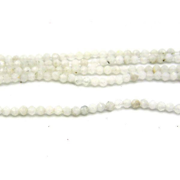 2 mm Mini Round Faceted Natural Moonstone Beads, Tiny Real Gemstone Seed Beads - 1 Strand (145 Beads) 2 mm Mini Round Faceted Natural Moonstone Beads, Tiny Real Gemstone Seed Beads - 1 Strand (145 Beads)