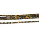 Runde facettierte Tigerauge-Mini-Perlen, winzige geschliffene Edelsteinperlen - 2,5 mm - 1 Strang (180 Perlen)