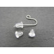 Transparente, flexible Kunststoff-Ohrringstopper, Ohrmutter - 6 mm - 20 od. 100 Stck.