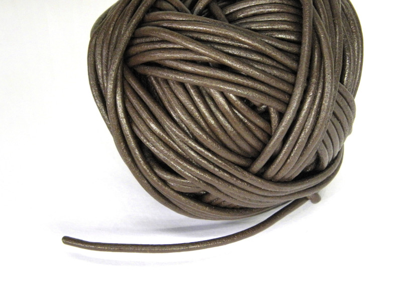 2 mm (0.08 Inch) Thick High Quality Real Leather Cord - BROWN Leather Hides Jewelry Cord - 1 m (39 inch)