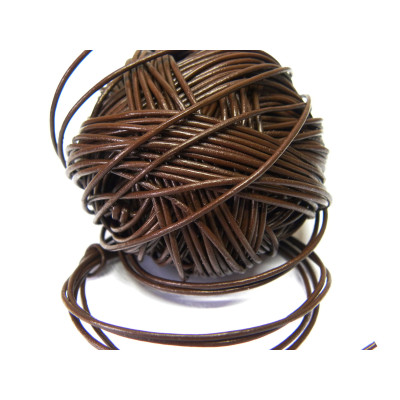 1 mm (0.04 Inch) Thin High Quality Real Leather Cord - BROWN Leather Hides Jewelry Cord - 1 m (39 inch)