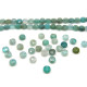 Kleine facettierte flache runde Apatitperlen 4 mm - Türkis - 20 Stück