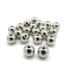 8 mm Medium Solid Round Stainless Steel Beads - Si... 8 mm Medium Solid Round Stainless Steel Beads - Si...