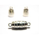 11 x 6 mm Magnetic Clasp made of Brass for Jewellery - Silver-Plated (2 Pc.)