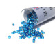 11/0 (1.6 x 1.3 mm) Miyuki Delica Japanese Seed Beads, Cylindrical Seed Beads - Aquamarine lined Dyed - DB 149 - 7.2 g Vial