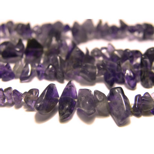 4 to 8 mm Amethyst Chips, Real Gemstone Chip Beads...