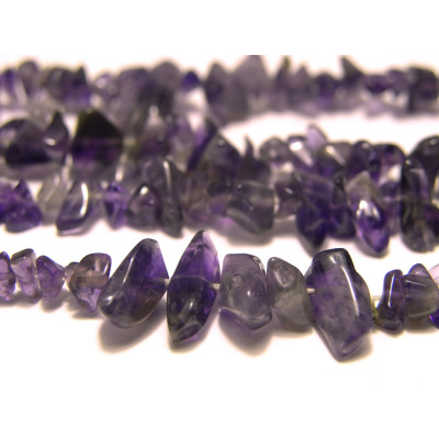 Amethyst-Chips, Edelstein-Chip-Perlen 4 - 8 mm - 90 cm Strang