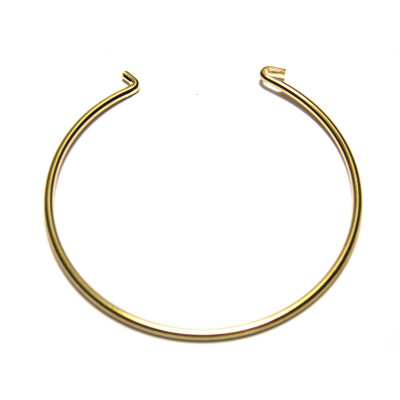 59 x 50 mm (2.3 x 2 inch) Bangle Wire with Hinge - Banglet with Hook - Brass Gold - Very Narrow Wrists (1 pc.) 59 x 50 mm (2.3 x 2 inch) Bangle Wire with Hinge - Banglet with Hook - Brass Gold - Very Narrow Wrists (1 pc.)