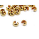 Runde kleine Cover-Perlen für Quetschperlen - 3 mm - Messing mit 14K Goldüberzug (Gold-Filled) - 5 Stk.