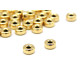 3 mm Small Gold Filled Brass Rondelle Beads - Light Gold - 4 Pc