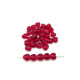 6 mm Small Czech Pressed Glass Heart Beads - Siam Red (20 Beads)