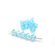 Tschechische geschliffene Glas-Doppelkegelperlen 6 mm - Aquamarin (24 Perlen)