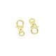 8 mm Small HQ Gold-Filled Trigger Clasps - Lobster Clasps with 3 mm Jump Ring - 14K Gold - 1 Pc.