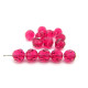 12 Stk. tschechische runde geschliffene Kristallperlen 6 mm - Fuchsia