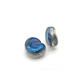 18x15 mm (0.7x0.6 Inch) Fantasy Lobe-Shaped Czech Beads - Crystal With Blue Flare Half Coating (6 Pc.)