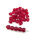 6 mm Small Czech Pressed Glass Heart Beads - Siam Red (20 Beads)
