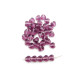 Traditionelle 6 x 6 mm Tschechische Herzperlen aus Glas - helles Amethyst-Lila (20 Perlen)